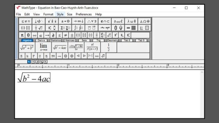 Tải MathType - Phần mềm soạn thảo công thức toán học