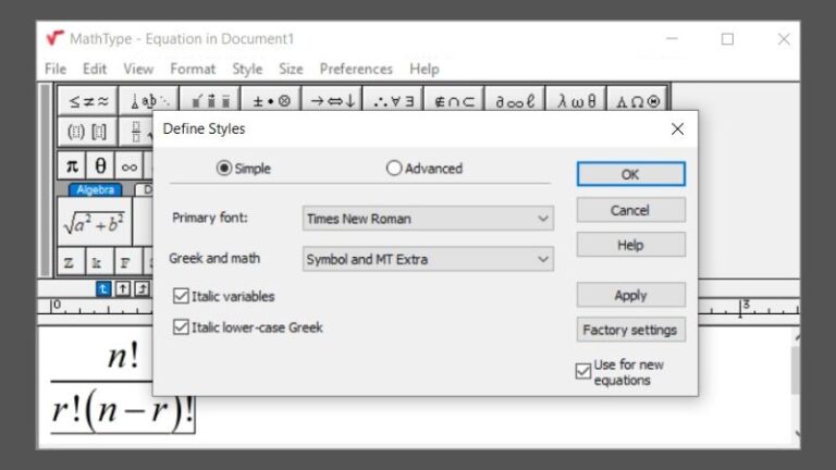 Tải MathType - Phần mềm soạn thảo công thức toán học