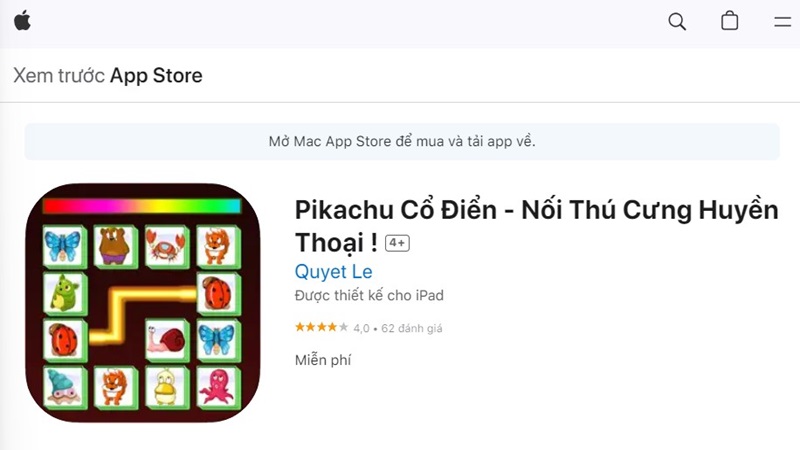 Tải Pikachu Classic trên điện thoại iOS (iPhone/iPad)