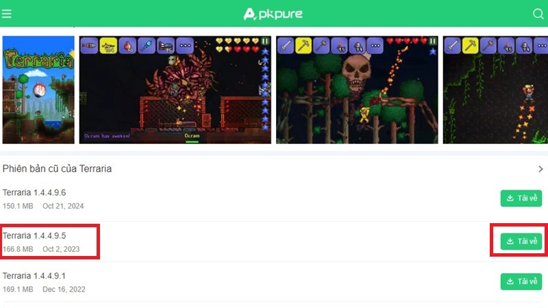 Hướng dẫn tải Terraria 1.4.4.9.5 APK Việt Hóa đơn giản