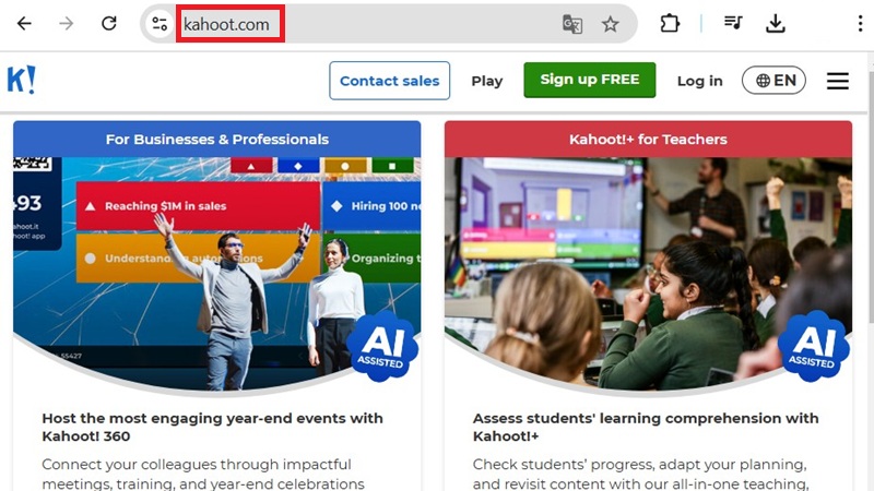 Đăng ký tài khoản Kahoot!