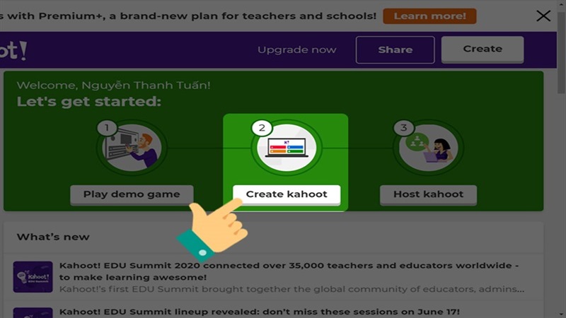 Thiết lập chương trình mini-game trên Kahoot join