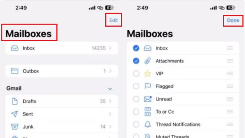 6. Xóa bộ nhớ đệm và tệp của ứng dụng Mail