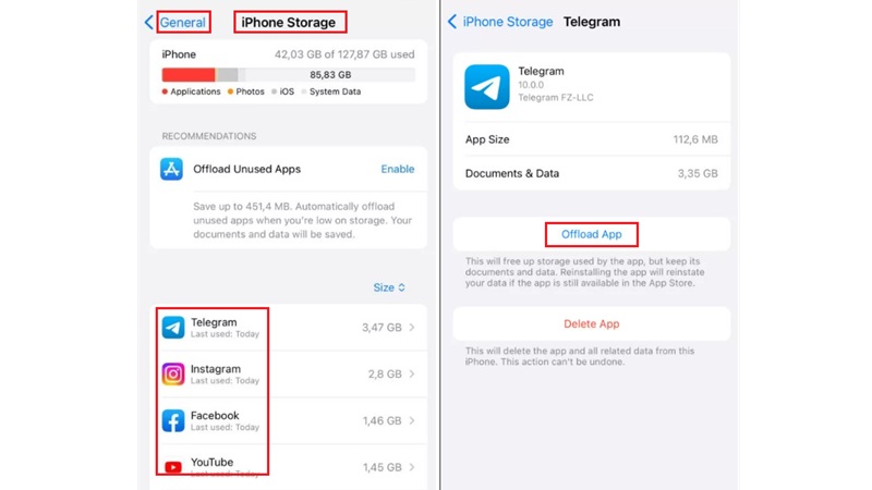 4. Xóa và cài đặt lại một số ứng dụng