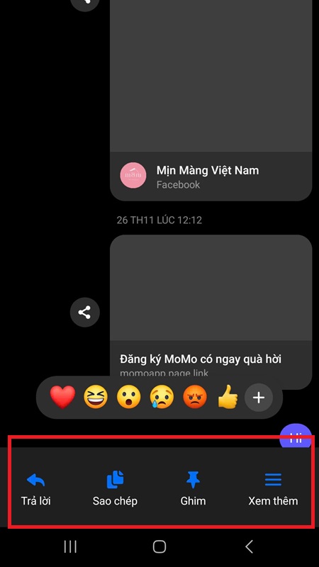Xóa tin nhắn Messenger 2 bên trên Android