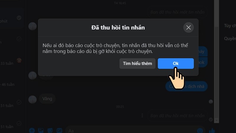 Cách xóa tin nhắn trên Messenger 2 bên từ máy tính