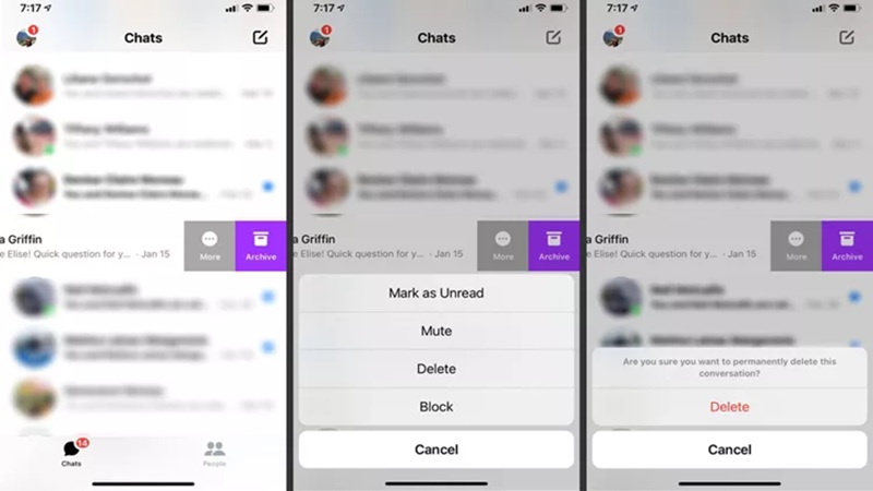 Cách xóa cuộc trò chuyện khỏi Messenger