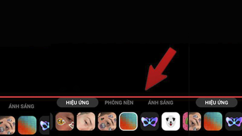 Hiệu ứng khi tải filter cho Messenger