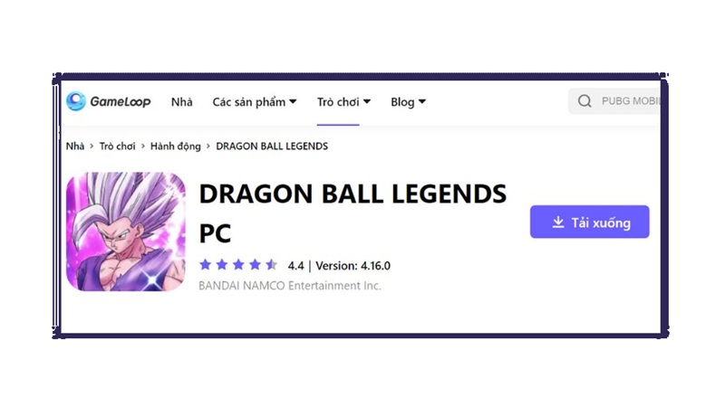 Hướng dẫn tải game Dragon Ball trên PC