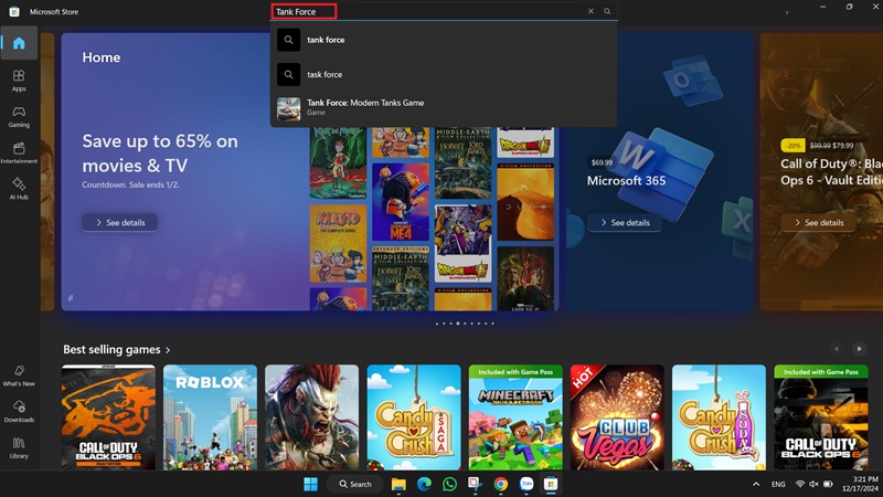 Hướng dẫn tải game xe tăng - Tank Force trên PC từ Microsoft Store