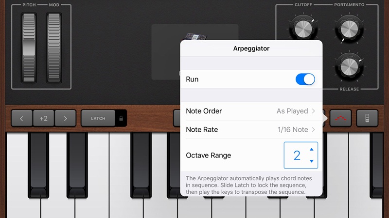 Sử dụng tính năng Arpeggiator