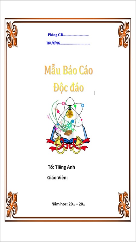 Mẫu bìa sáng tạo, độc đáo