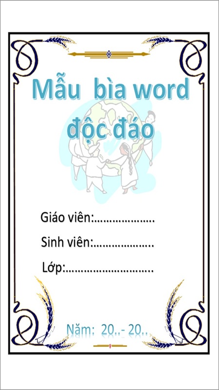 Mẫu bìa sáng tạo, độc đáo