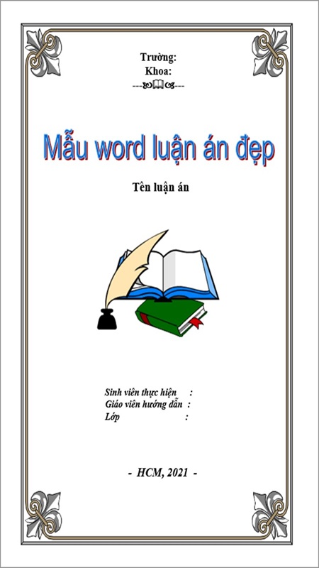 Mẫu bìa tiểu luận, luận văn tốt nghiệp