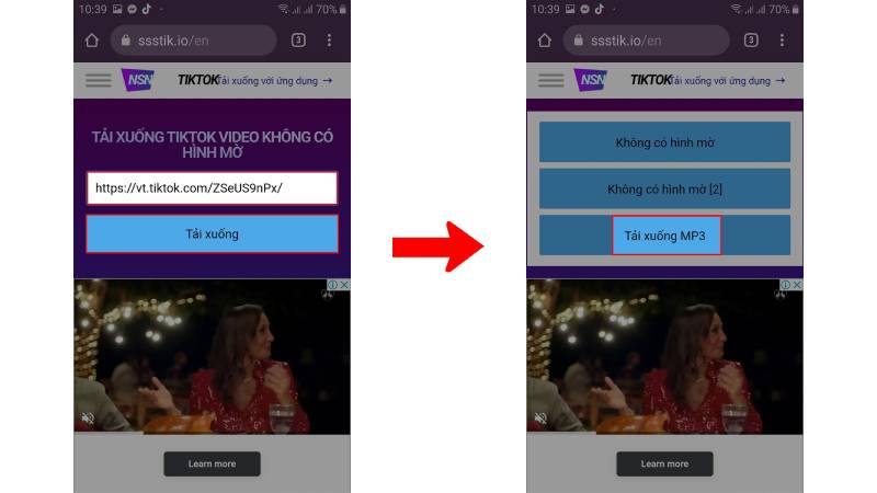 Truy cập ssstik.io và dán đường link video Tik Tok vào ô tương ứng
