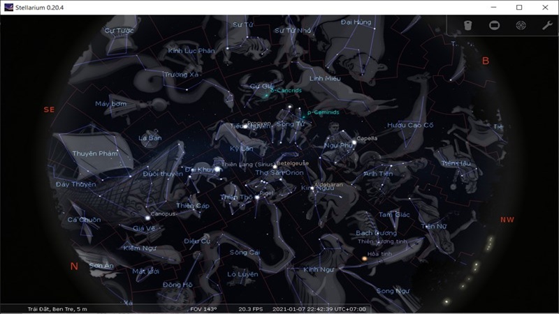 Tải Stellarium và trải nghiệm bộ tính năng nổi bật