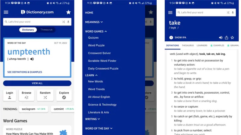 Tải từ điển Anh Việt - Dictionary.com: Lựa chọn đáng tin cậy và thân thiện với người dùng