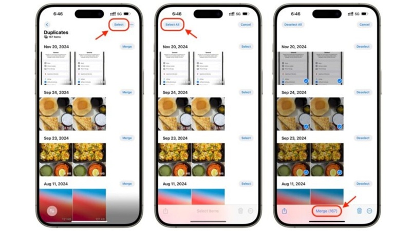 Cách xóa ảnh trùng lặp trên iPhone trong ứng dụng Photo