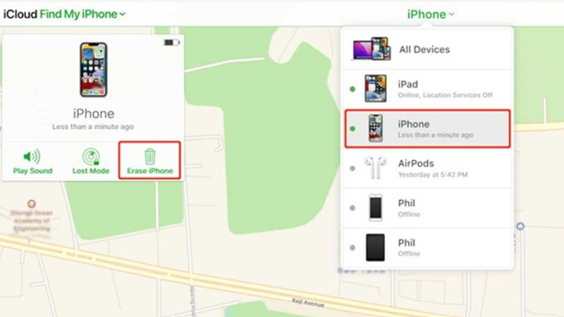 Cách xóa iPhone từ xa bằng Find My iPhone