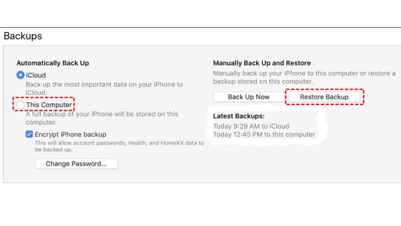 Xóa iPhone từ xa với iTunes