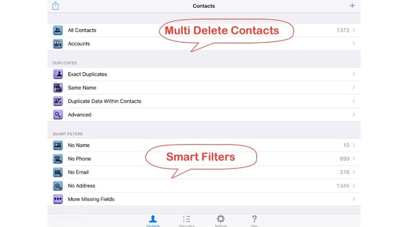 Xóa tất cả danh bạ iPhone bằng Delete Contacts+