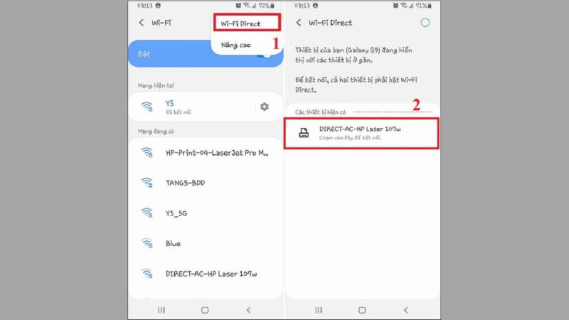 Cách chiếu màn hình điện thoại lên Tivi qua Wifi Direct