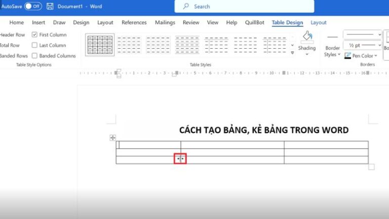 Wos Rid 30 Cách kẻ bảng trong Word đơn giản nhất: Tạo, định dạng & chỉnh sửa chi tiết