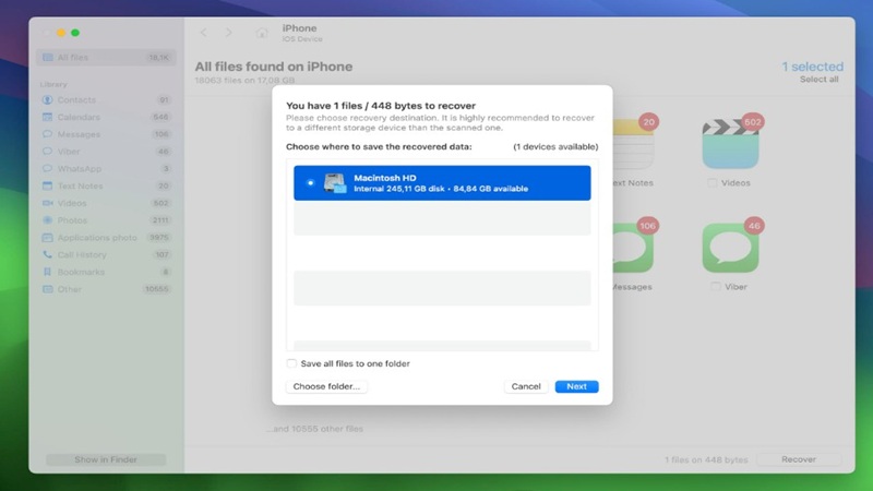 Cách khôi phục tin nhắn iMessage đã xóa bằng phần mềm Disk Drill
