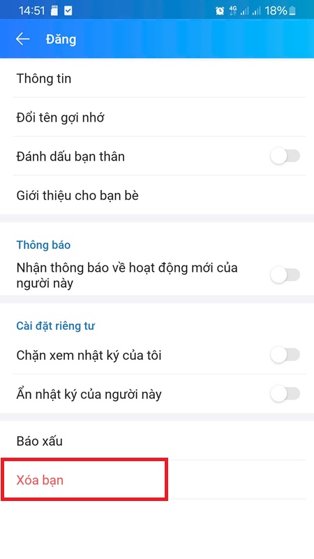 Cách xóa bạn Zalo nhanh trên điện thoại