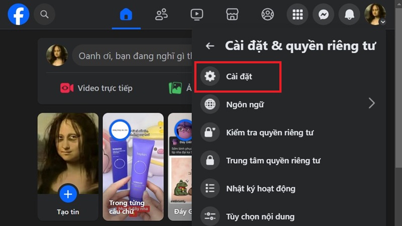 Đặt biệt danh trong hồ sơ Facebook cá nhân