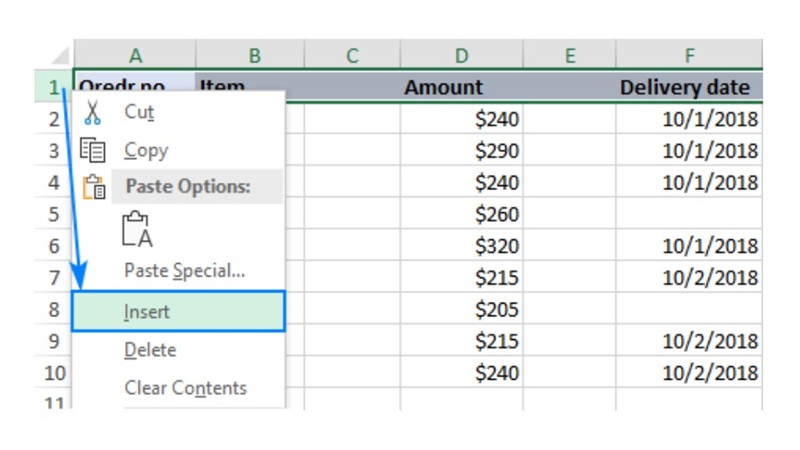 Cách xóa cột trong Excel 2007 bằng công thức