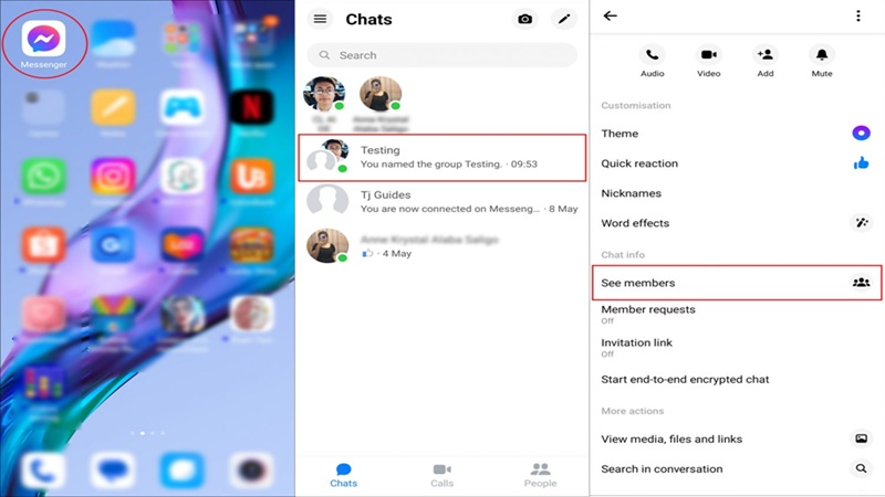 Cách xóa danh bạ Messenger trong trò chuyện nhóm 
