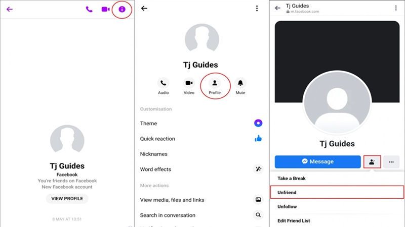 Cách 1. Xóa bạn bè từ Messenger