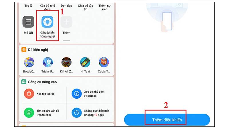 Điều khiển remote tivi Samsung bằng hồng ngoại