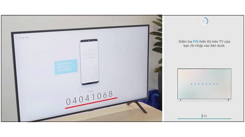 Nhập mã PIN vào ứng dụng trên điện thoại