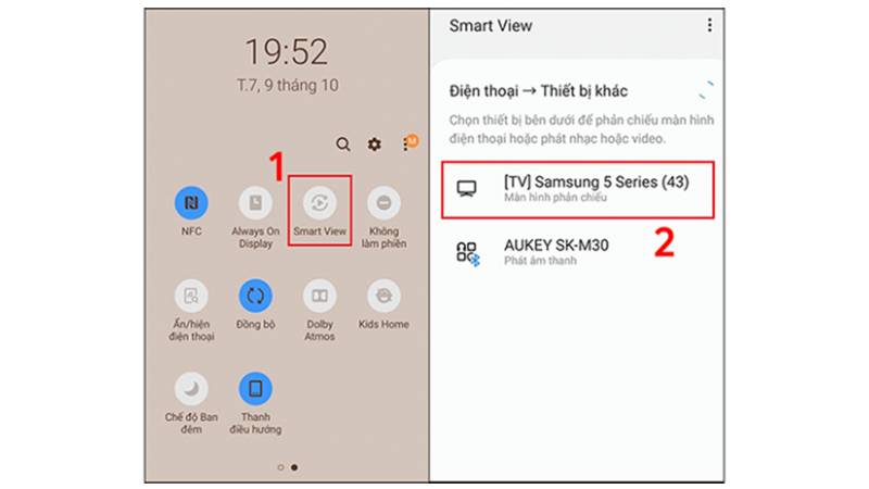 Sử dụng remote tivi Samsung thông qua Smart View