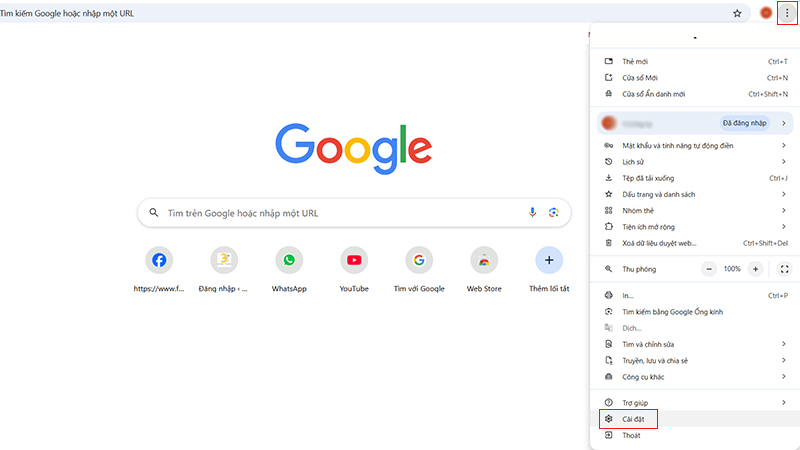 Đặt lại cài đặt cho Google Chrome