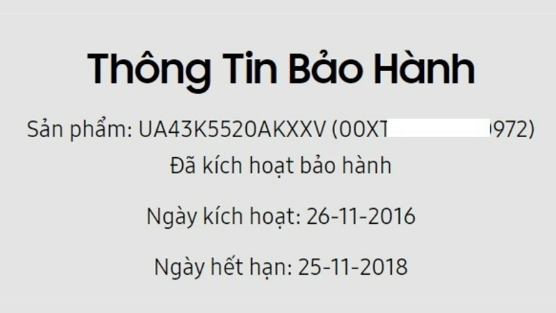 Cách kiểm tra bảo hành trực tuyến