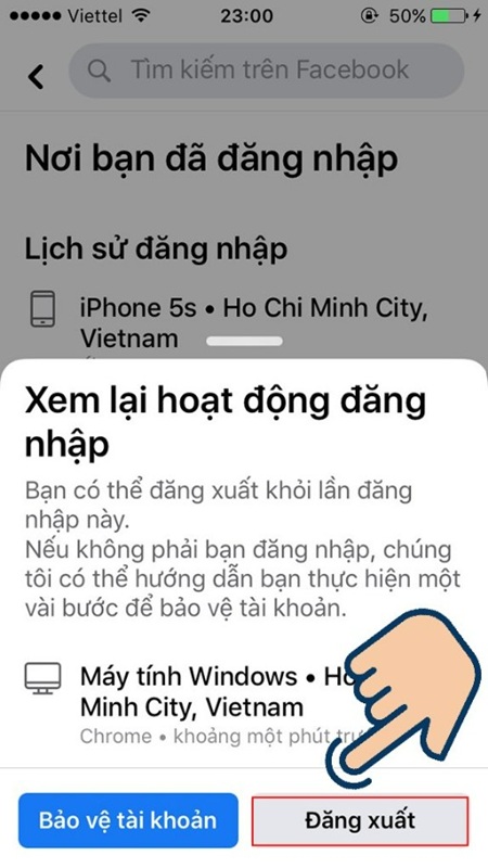 Xóa Messenger trên iPhone bằng cách đăng xuất tài khoản?