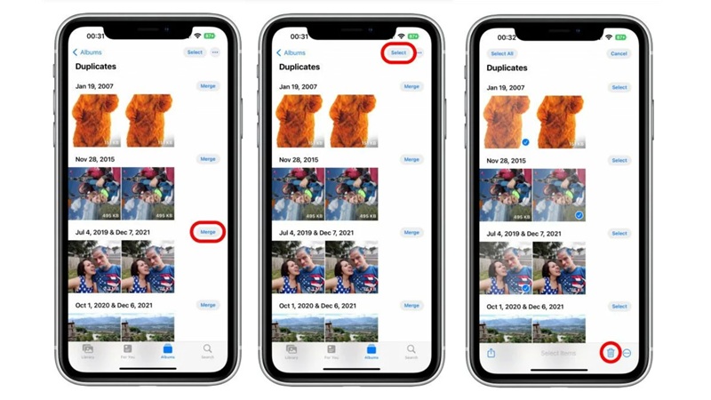 Cách xóa nhiều ảnh trùng lặp trên iPhone