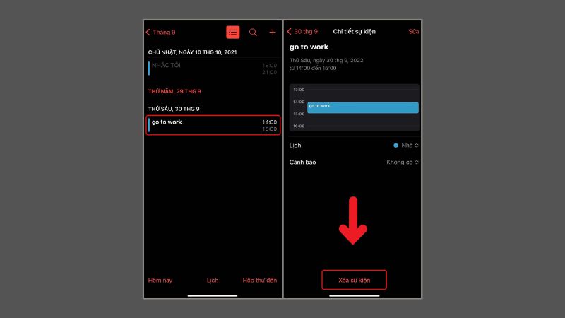 xoa-su-kien-tren-iphone-5