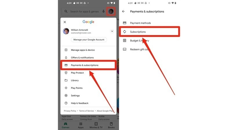Cách xóa tài khoản trên Android từ Play Store