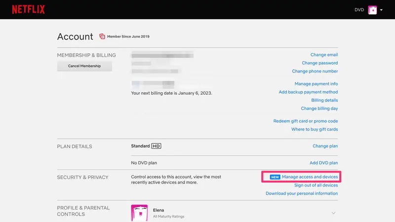Cách xóa tài khoản Netflix bị hack