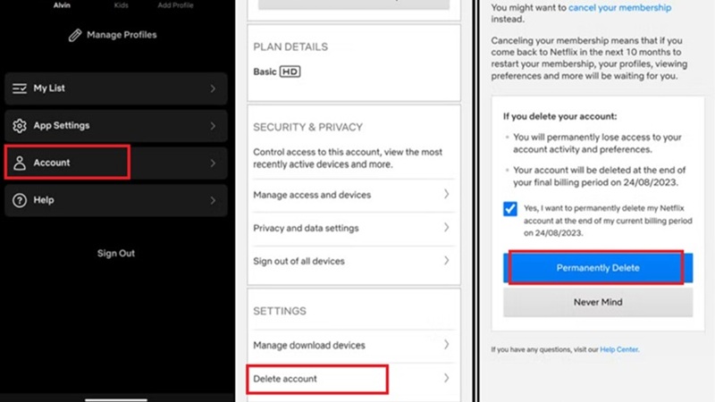 Cách xóa tài khoản Netflix của bạn trên ứng dụng Android và iOS