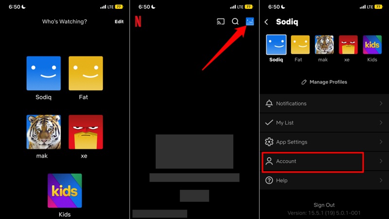 Xóa tài khoản của bạn trong ứng dụng Netflix