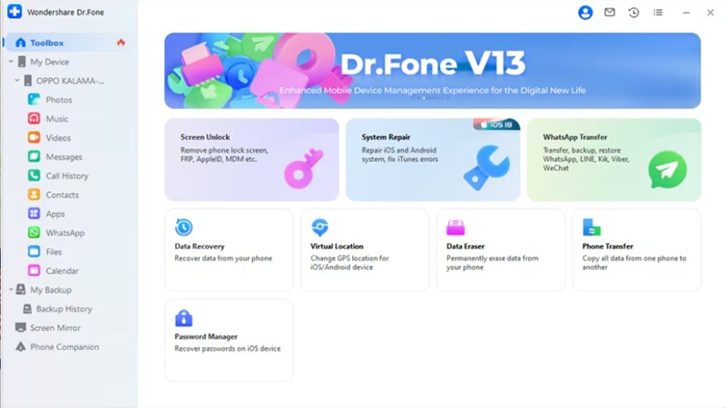 Xóa tin nhắn iPhone bằng Dr.Fone - Data Eraser (iOS)