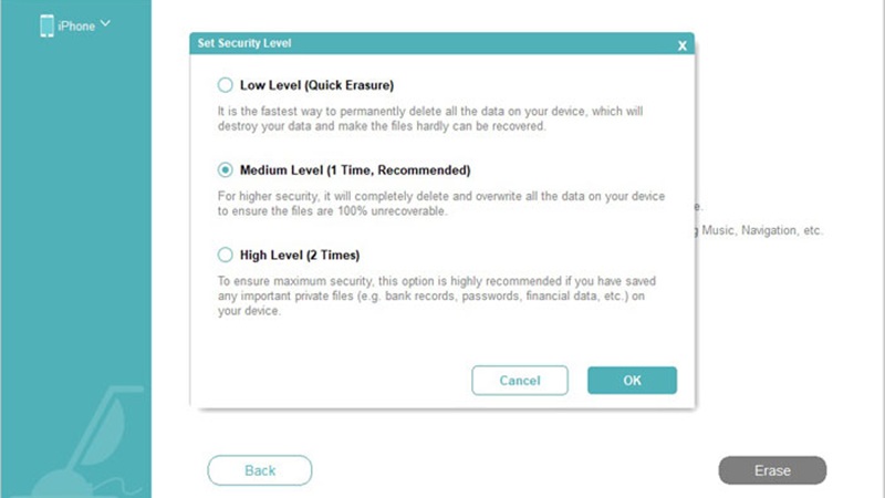 Xóa tin nhắn iPhone vĩnh viễn bằng Eraser for iOS
