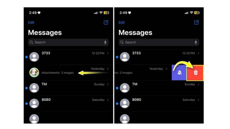 Xóa tin nhắn iPhone đã xóa gần đây
