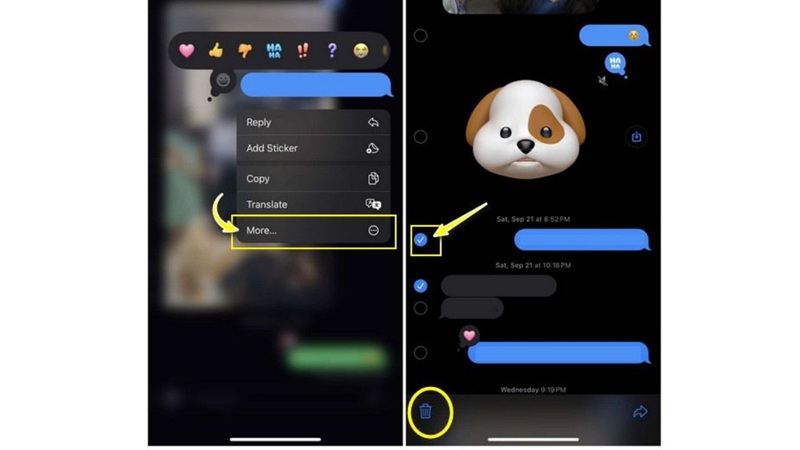 Xóa bản sao lưu có chứa tin nhắn cũ