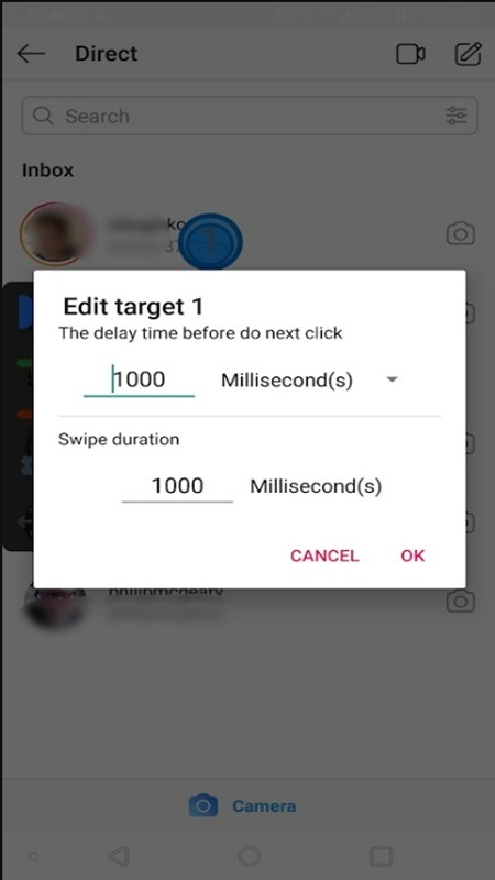 Xóa tin nhắn trên Instagram bằng AutoClicker trên Android/iOS